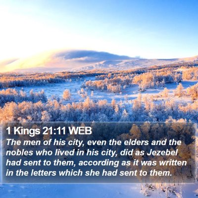 1 Kings 21:11 WEB Bible Verse Image