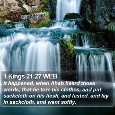 1 Kings 21:27 WEB Bible Verse Image