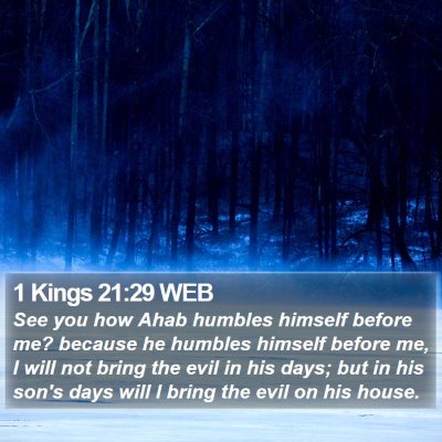 1 Kings 21:29 WEB Bible Verse Image