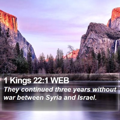 1 Kings 22:1 WEB Bible Verse Image