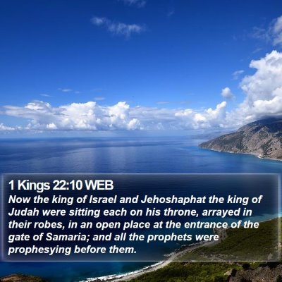 1 Kings 22:10 WEB Bible Verse Image