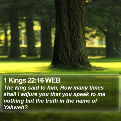 1 Kings 22:16 WEB Bible Verse Image