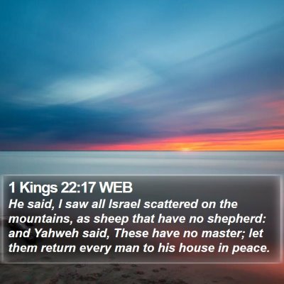 1 Kings 22:17 WEB Bible Verse Image