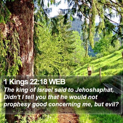1 Kings 22:18 WEB Bible Verse Image