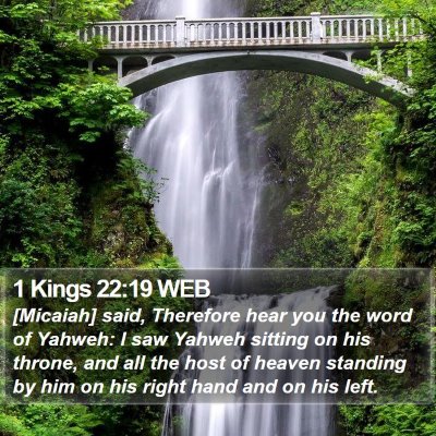 1 Kings 22:19 WEB Bible Verse Image