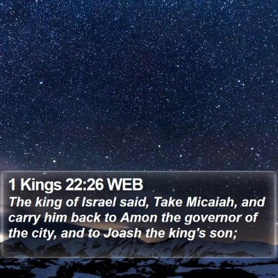 1 Kings 22:26 WEB Bible Verse Image