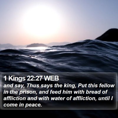 1 Kings 22:27 WEB Bible Verse Image