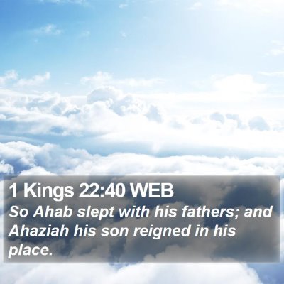 1 Kings 22:40 WEB Bible Verse Image