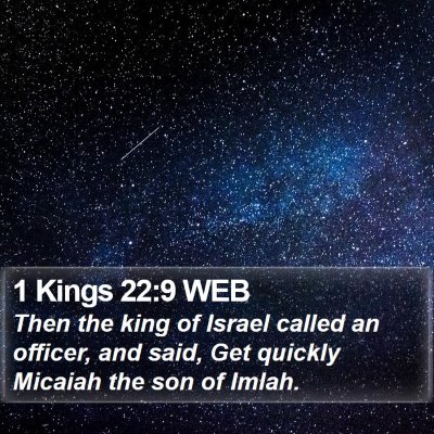 1 Kings 22:9 WEB Bible Verse Image