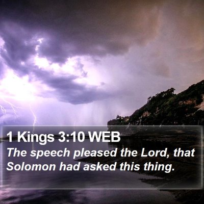 1 Kings 3:10 WEB Bible Verse Image
