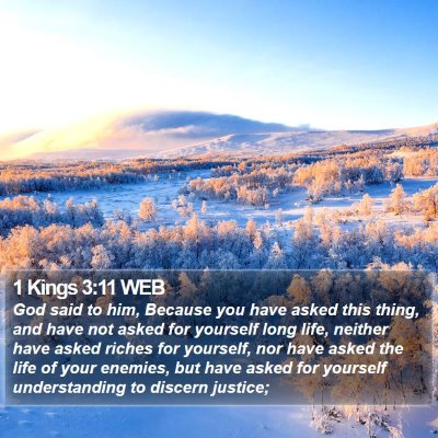 1 Kings 3:11 WEB Bible Verse Image