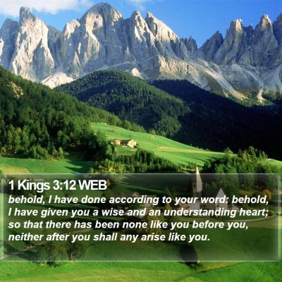 1 Kings 3:12 WEB Bible Verse Image