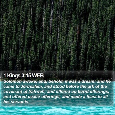 1 Kings 3:15 WEB Bible Verse Image