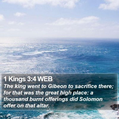 1 Kings 3:4 WEB Bible Verse Image