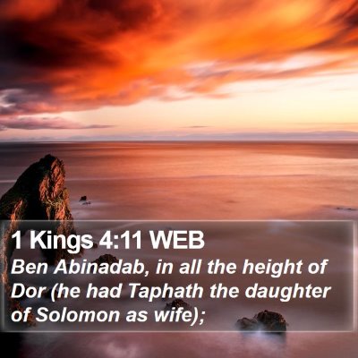 1 Kings 4:11 WEB Bible Verse Image