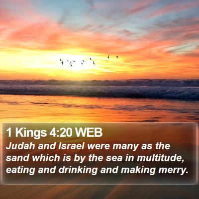 1 Kings 4:20 WEB Bible Verse Image