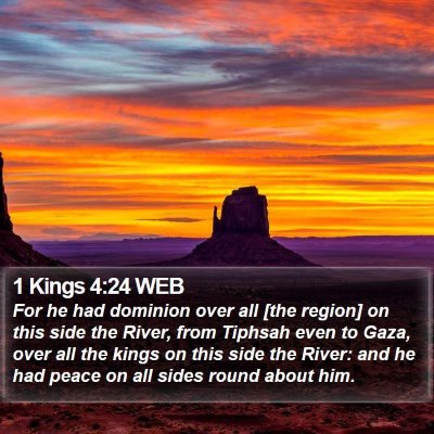 1 Kings 4:24 WEB Bible Verse Image
