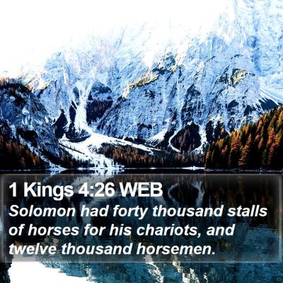 1 Kings 4:26 WEB Bible Verse Image