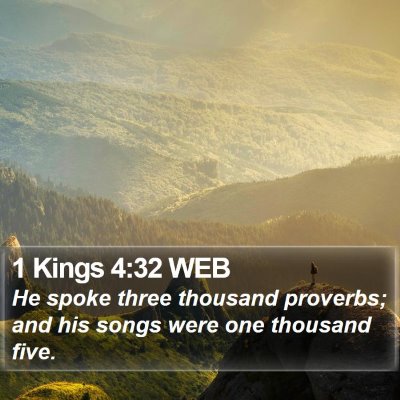 1 Kings 4:32 WEB Bible Verse Image
