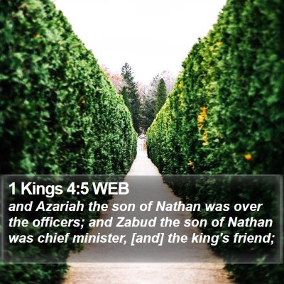 1 Kings 4:5 WEB Bible Verse Image