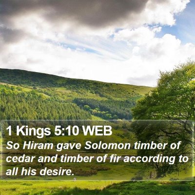 1 Kings 5:10 WEB Bible Verse Image