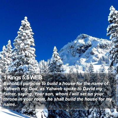 1 Kings 5:5 WEB Bible Verse Image