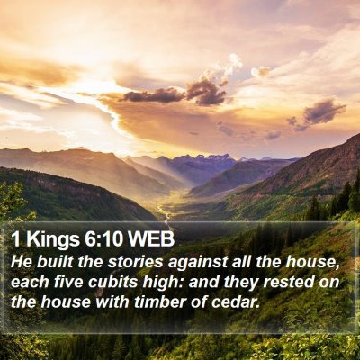 1 Kings 6:10 WEB Bible Verse Image