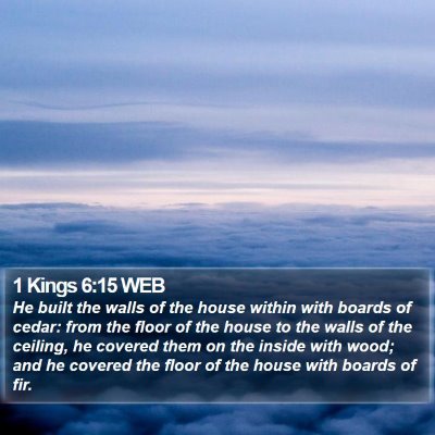 1 Kings 6:15 WEB Bible Verse Image
