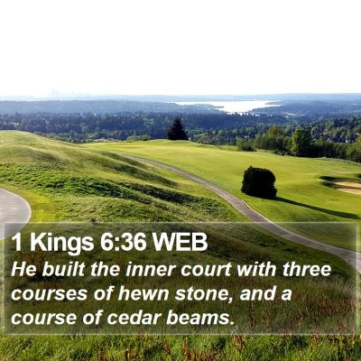 1 Kings 6:36 WEB Bible Verse Image