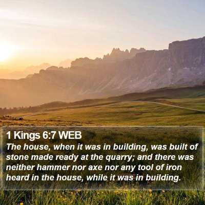 1 Kings 6:7 WEB Bible Verse Image