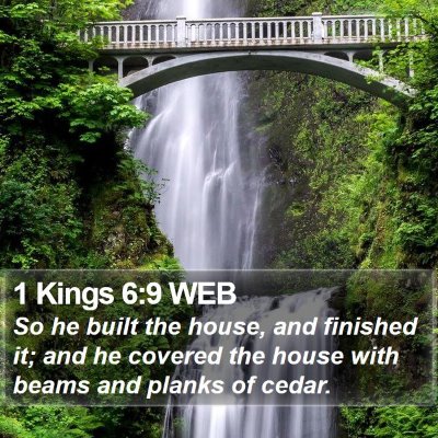 1 Kings 6:9 WEB Bible Verse Image