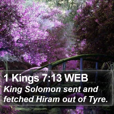 1 Kings 7:13 WEB Bible Verse Image