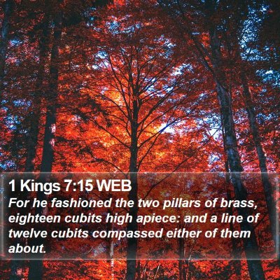 1 Kings 7:15 WEB Bible Verse Image