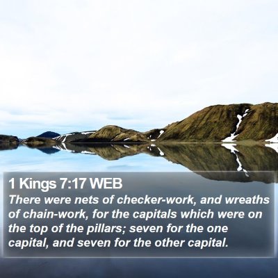 1 Kings 7:17 WEB Bible Verse Image