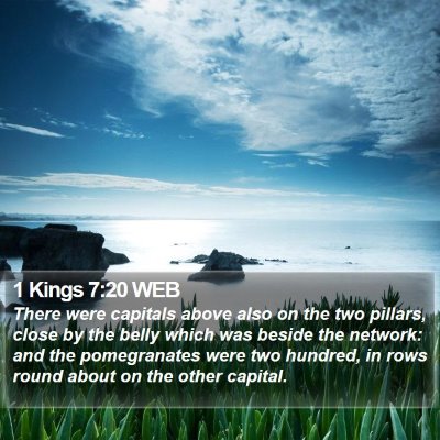 1 Kings 7:20 WEB Bible Verse Image