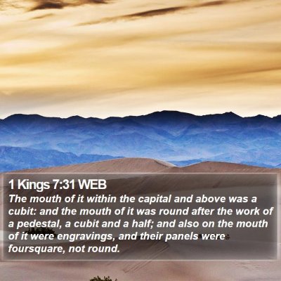1 Kings 7:31 WEB Bible Verse Image