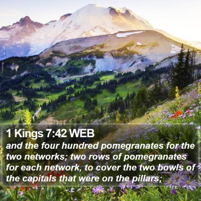 1 Kings 7:42 WEB Bible Verse Image