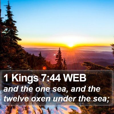 1 Kings 7:44 WEB Bible Verse Image