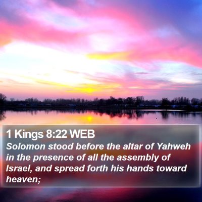 1 Kings 8:22 WEB Bible Verse Image