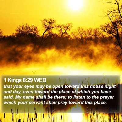 1 Kings 8:29 WEB Bible Verse Image