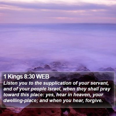 1 Kings 8:30 WEB Bible Verse Image