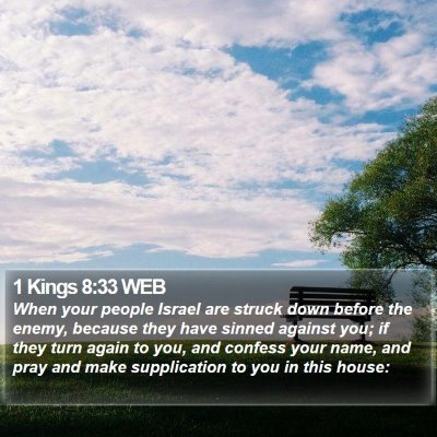 1 Kings 8:33 WEB Bible Verse Image
