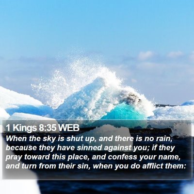 1 Kings 8:35 WEB Bible Verse Image