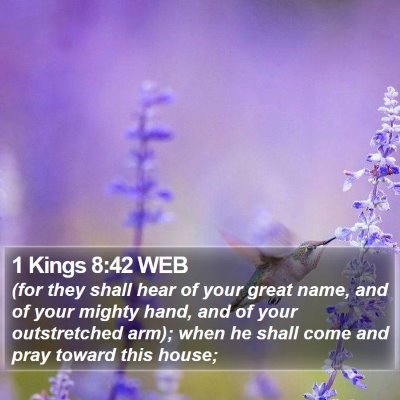 1 Kings 8:42 WEB Bible Verse Image