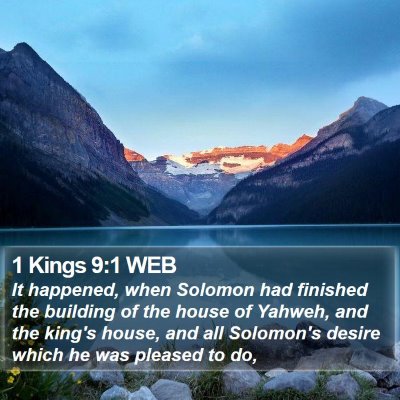 1 Kings 9:1 WEB Bible Verse Image