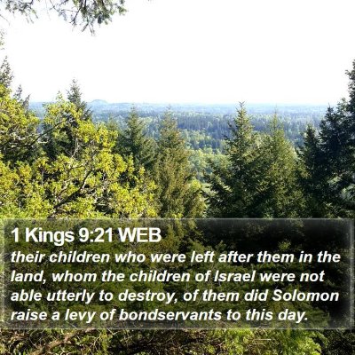 1 Kings 9:21 WEB Bible Verse Image