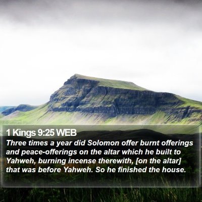 1 Kings 9:25 WEB Bible Verse Image