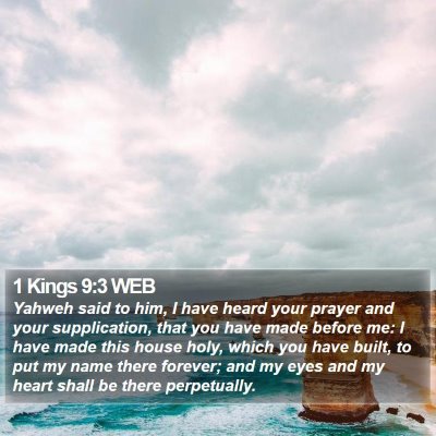 1 Kings 9:3 WEB Bible Verse Image