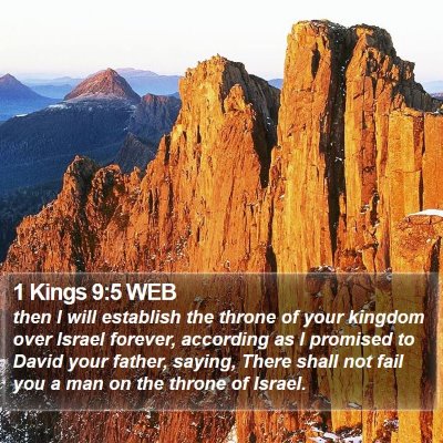 1 Kings 9:5 WEB Bible Verse Image