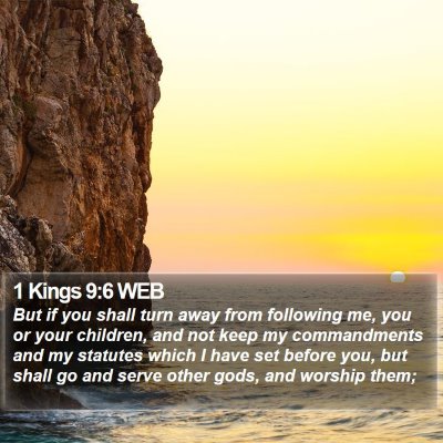 1 Kings 9:6 WEB Bible Verse Image